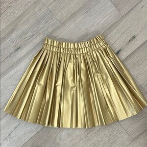 Gold Pleated Skirt